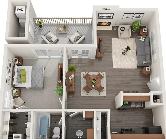 One Bedroom, 650 sqft, Stackable Washer/Dryer Connections, Patio/Balcony, Walk-in Closet, Dry Bar in Selected Units One Bedroom, 650 sqft, Stackable Washer/Dryer Connections, Patio/Balcony, Walk-in Closet, Dry Bar in Selected Units