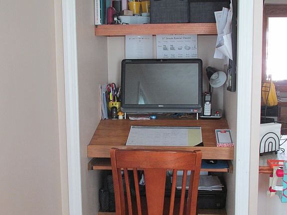 Computer area in dining room