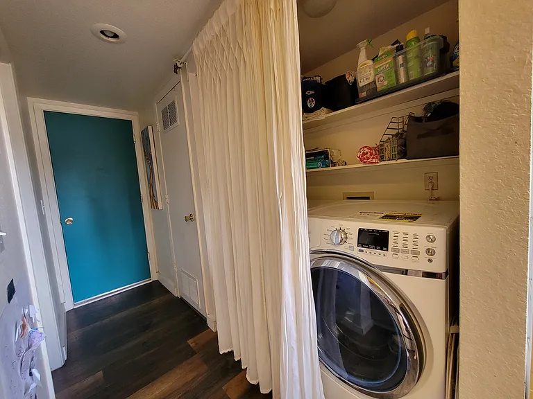 Laundry and hallway garage