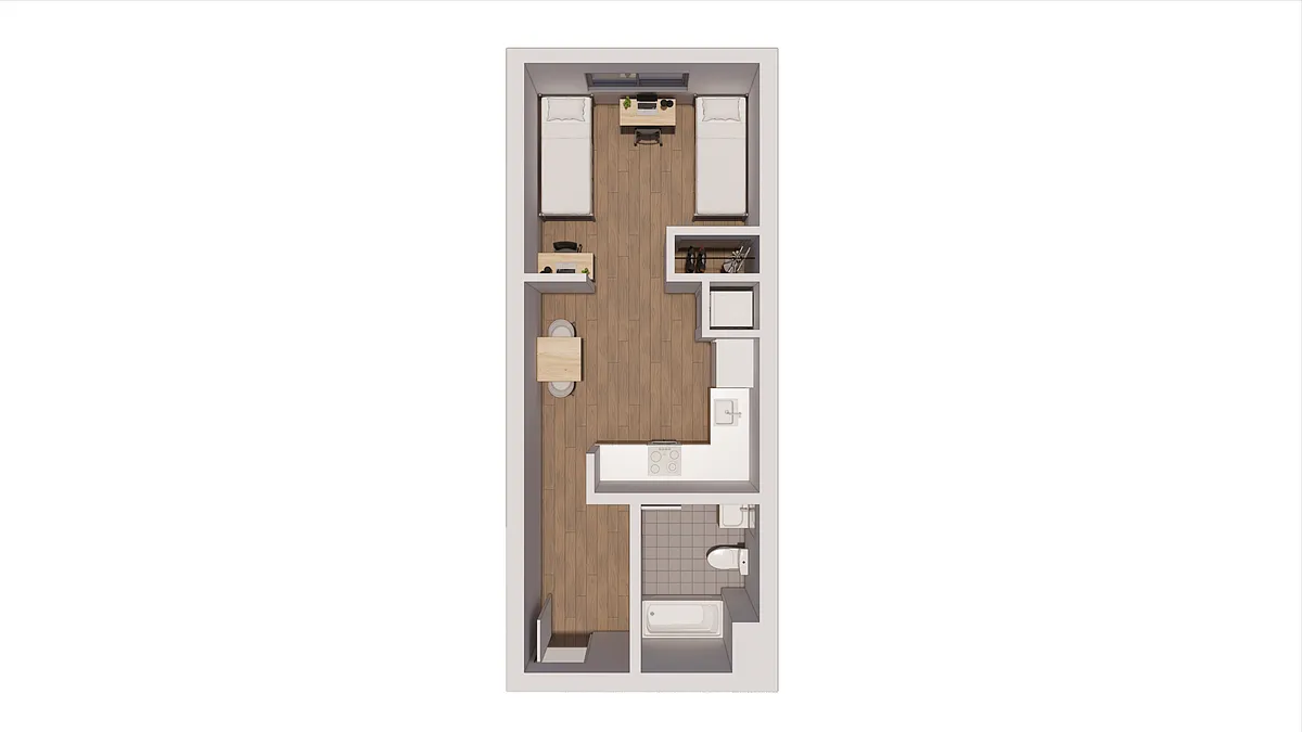 Floor plan A1 - Leased By The Bed