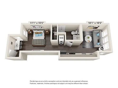 Floor plan Double Studio