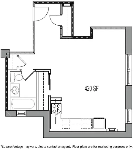 Floor plan STUDIO APT 4 & TIER 2
