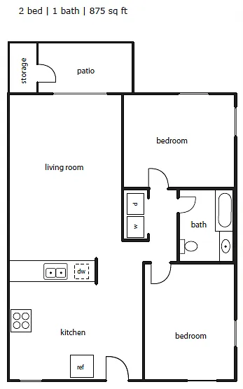 Floor plan Green Leaf 2x1