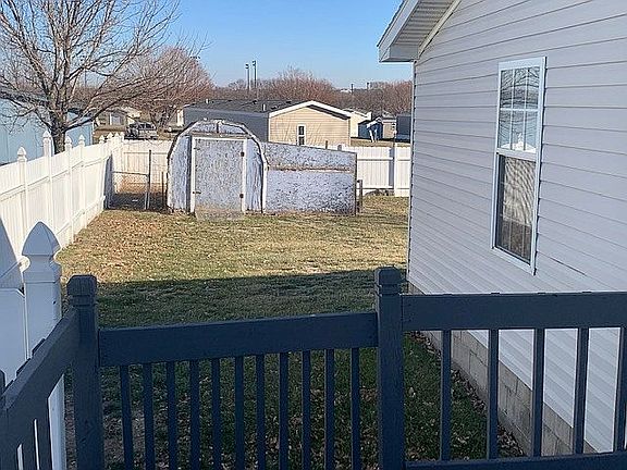 deck view of yard & storage 