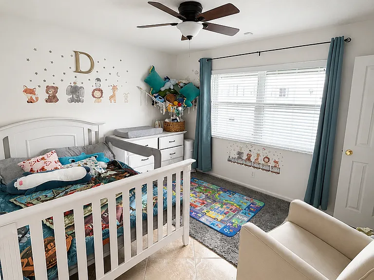 Bright and cozy toddler nursery