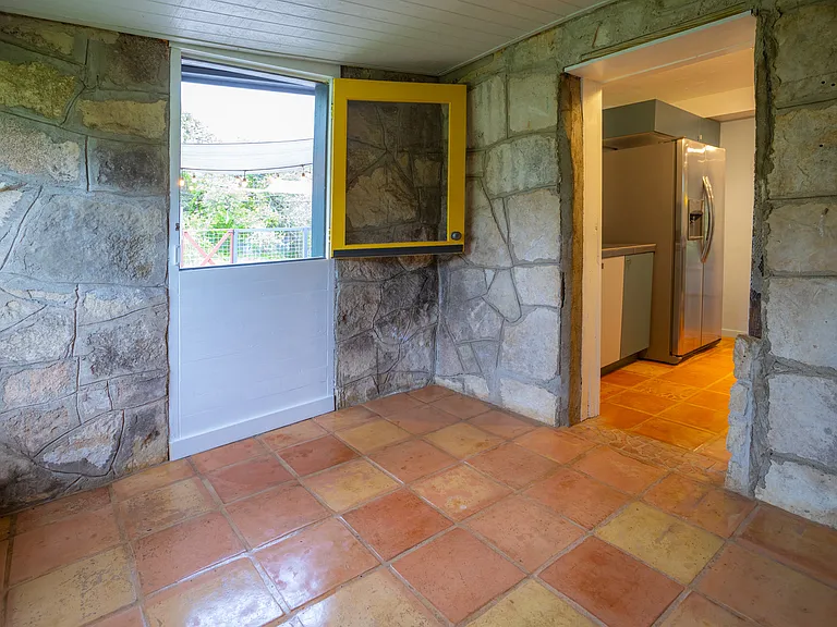 Stone Breakfast Room Off Kitchen
