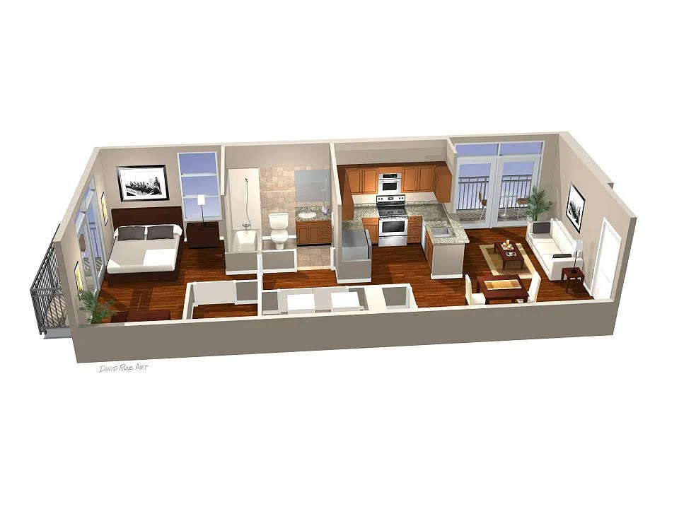 Floor plan 1 bedroom