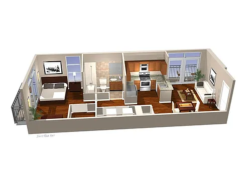 Floor plan 1 bedroom