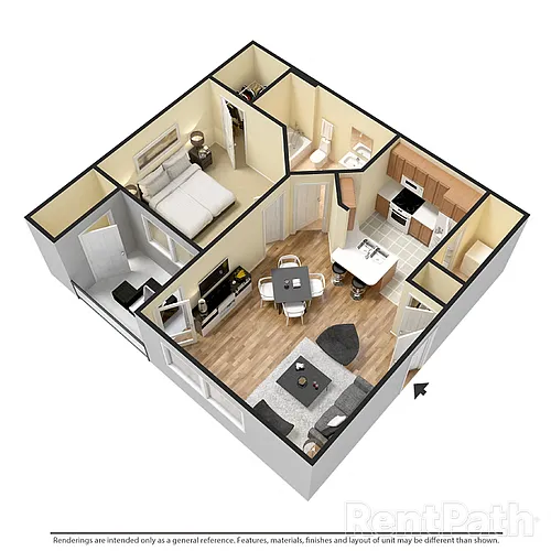 Floor plan 1X1 A