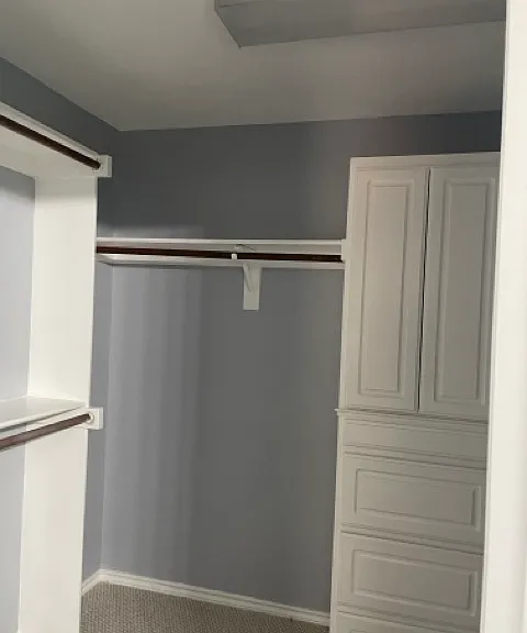 Lots of space and built in cabinetry.