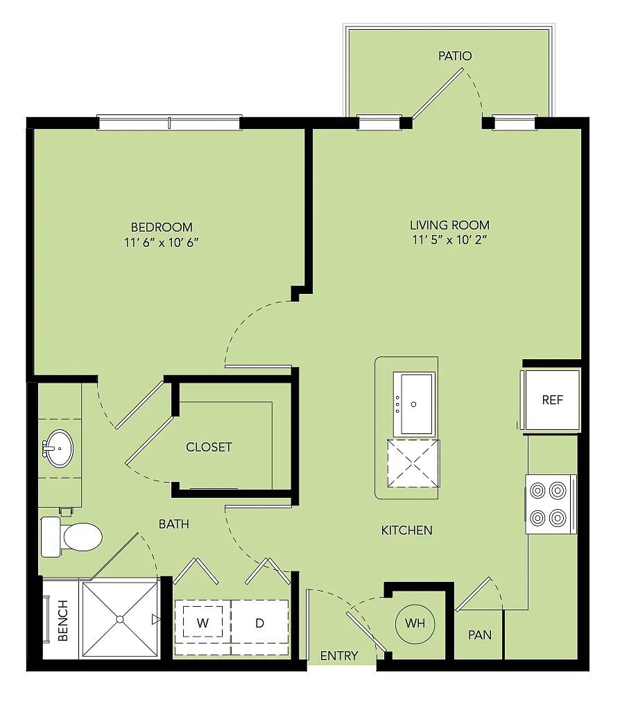 Floor plan A1-561sf-A1S.2
