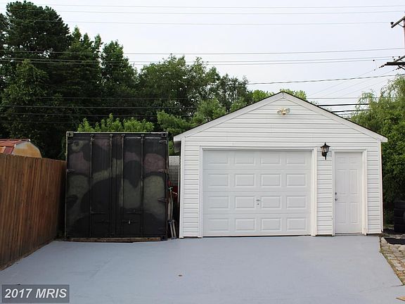 View over sized one car garage