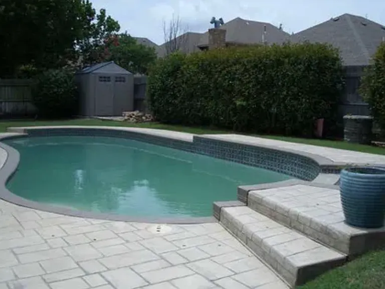 Pool and backyard