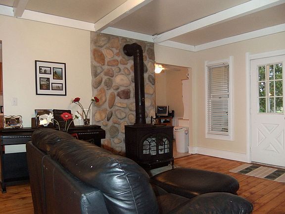 Living Room with Wood Burning Stove
