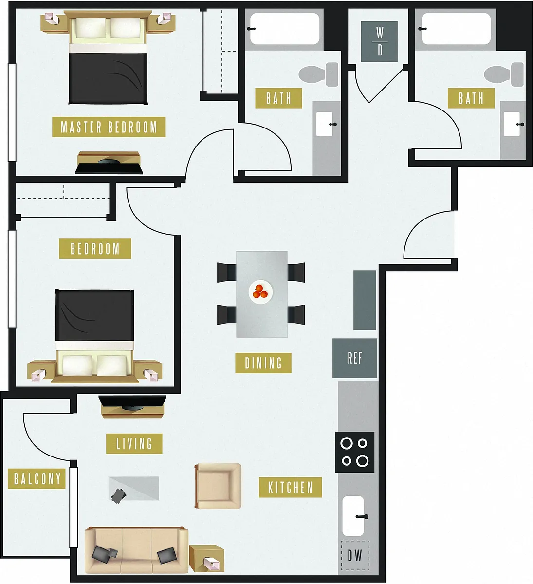 Floor plan D1 (East Building)