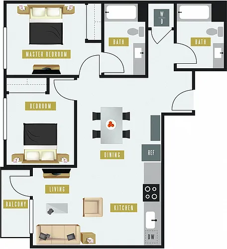 Floor plan D1 (East Building)