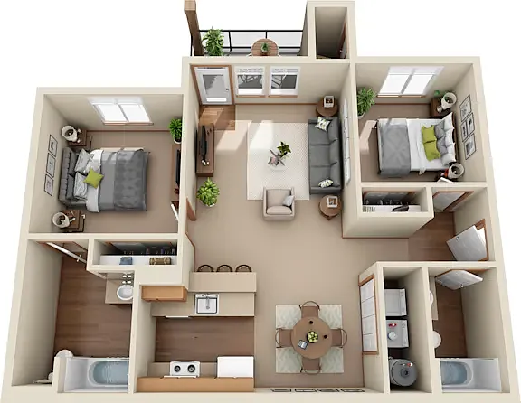 Floor plan 2 bedroom