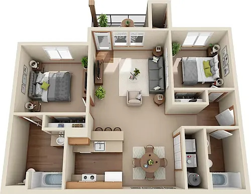 Floor plan 2 bedroom