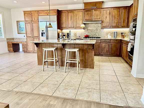 Kitchen with work space