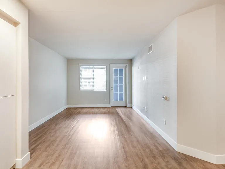 Wood-like flooring throughout the living areas