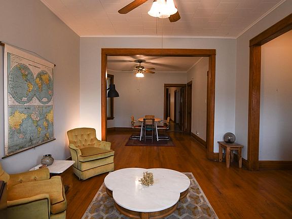 living room and dining room