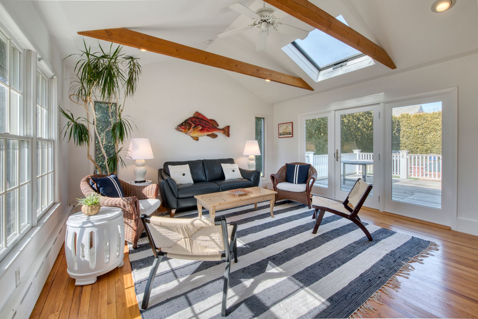  Light Drenched Vaulted Cathedral Ceiling Great Room Lead to Dining on the Deck and Pool