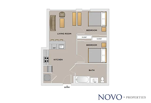 Floor plan 2Bedroom/1Bath