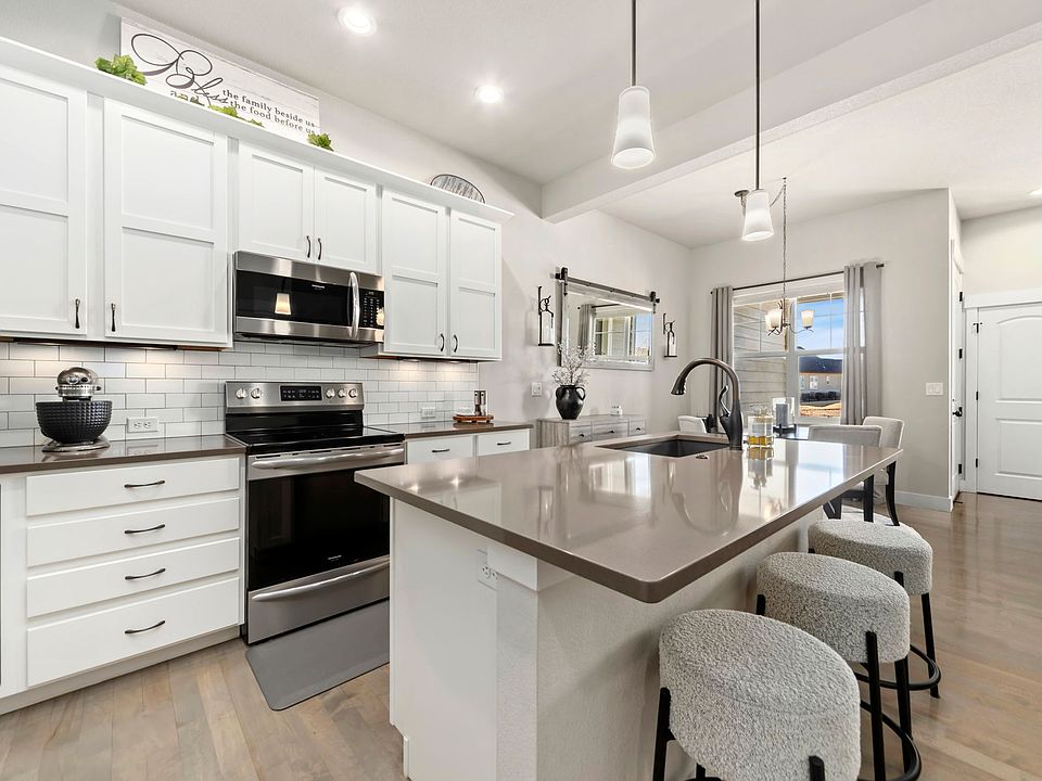 Kitchen facing dining room