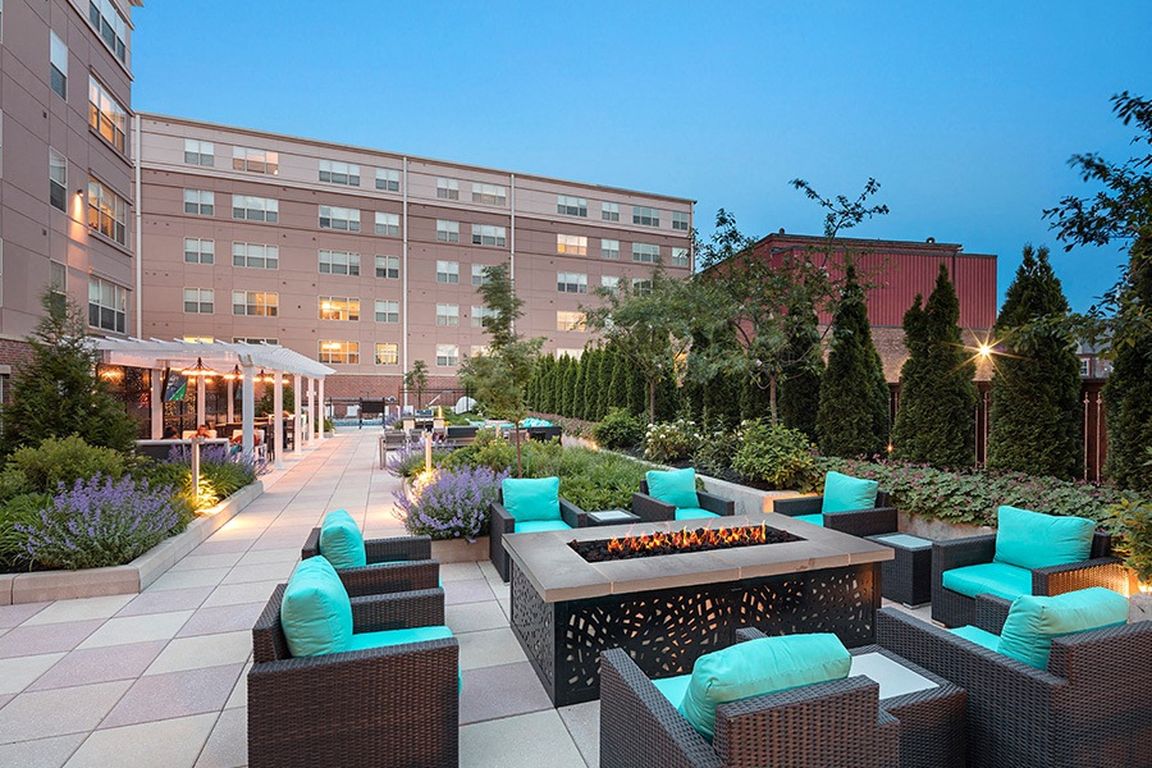 Enjoy the outdoor courtyard with games, fire feature and seating