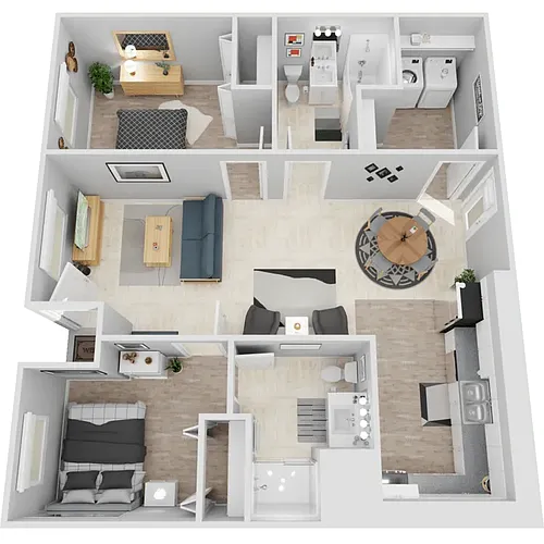 Floor plan Two Bed Two Bath