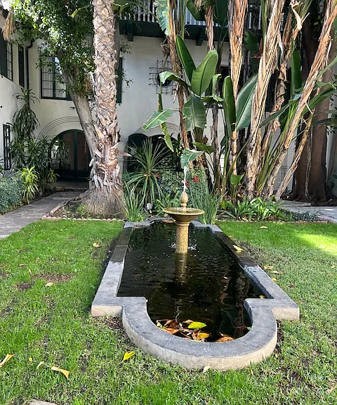 Rear yard fountain