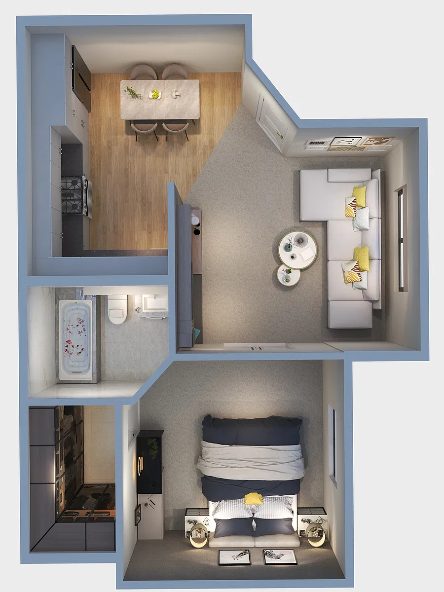 Floor plan 1X1