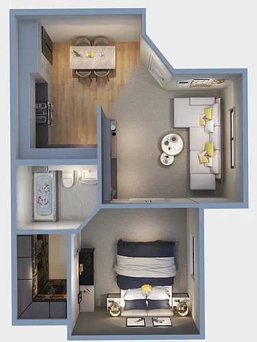 Floor plan 1X1