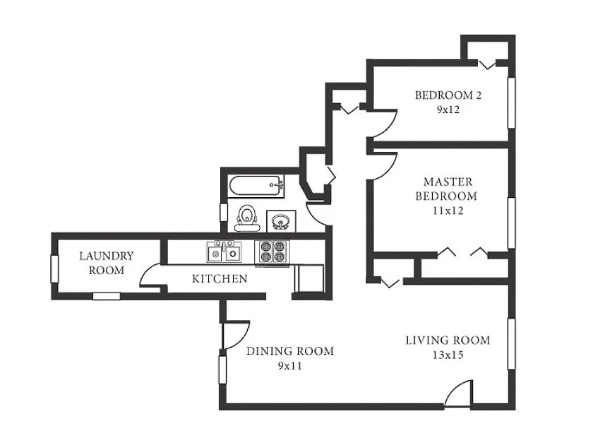 Floor plan 2 Bedroom