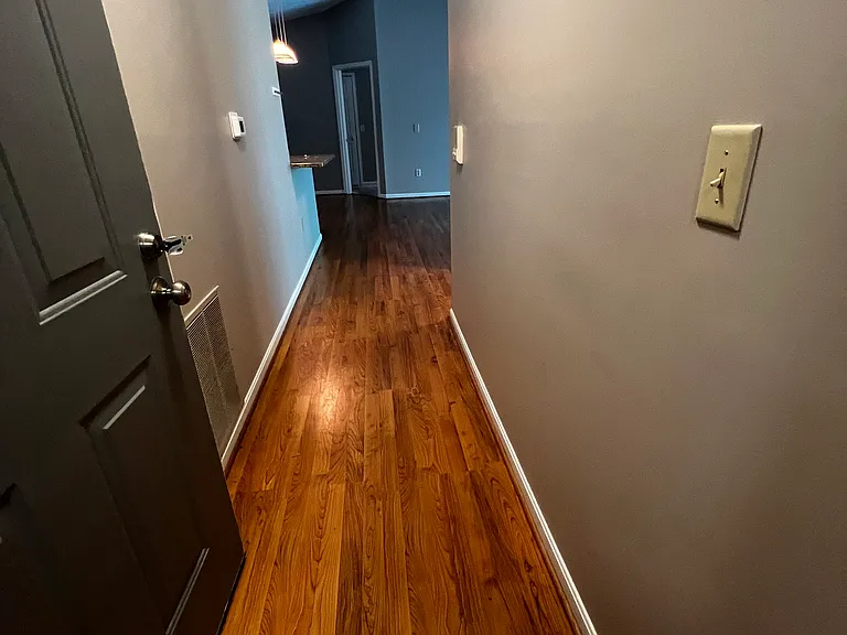 Hallway includes a coat closet