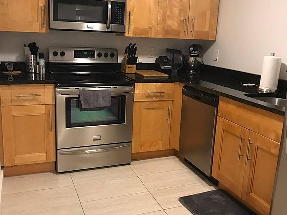 Kitchen with granite countertops