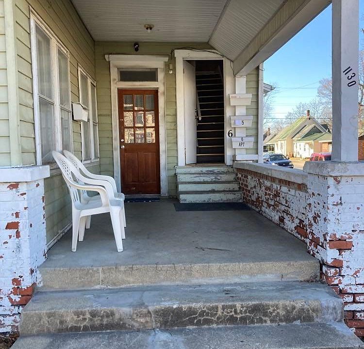 Shared front porch - stairs go to units # 5, 6 & 7.