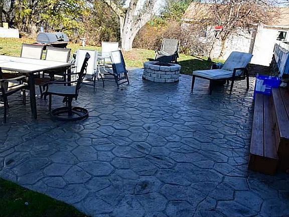 Patio. Outside the back door.