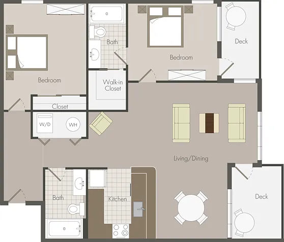 North Tower B2 floor plan Hanna Heights