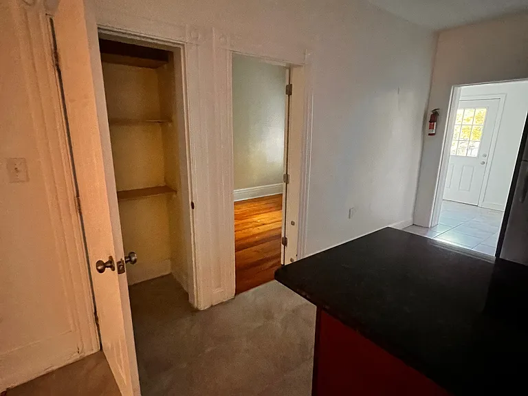 Kitchen view of with pantry