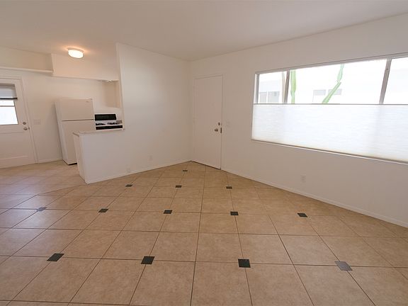 Living room with kitchen view