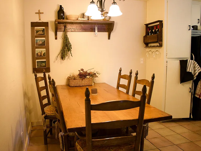 dining area next to kitchen