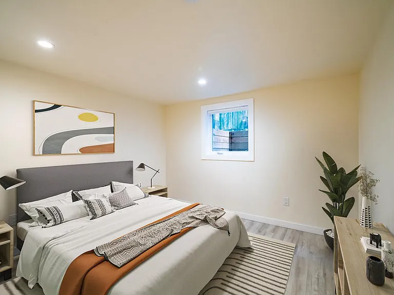 Bedroom 5. This image shows a virtually furnished space. Bedrooms come unfurnished.