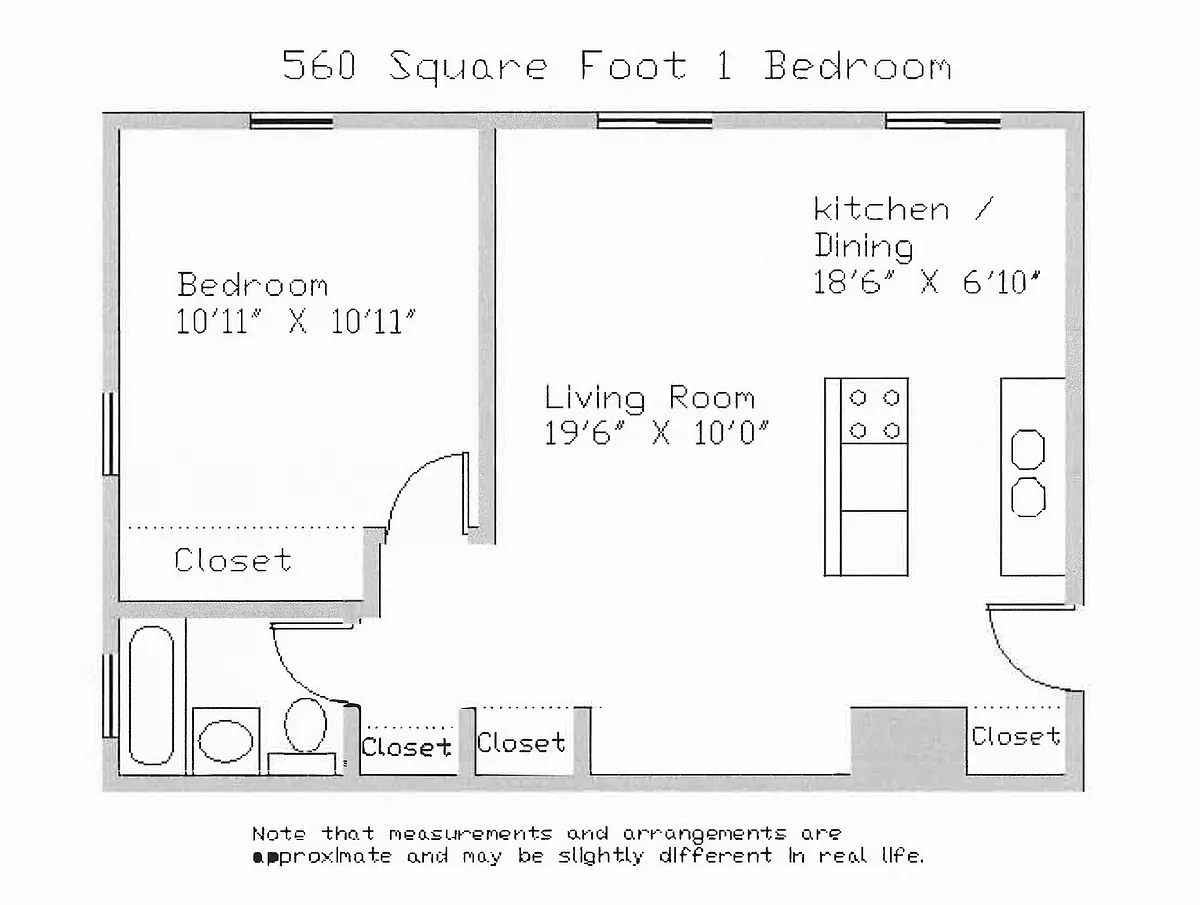 Floor plan 1 Bedroom