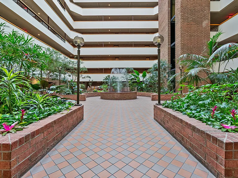 Atrium lobby for use by all residents