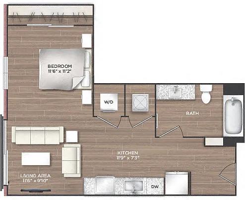 Floor plan Studio D
