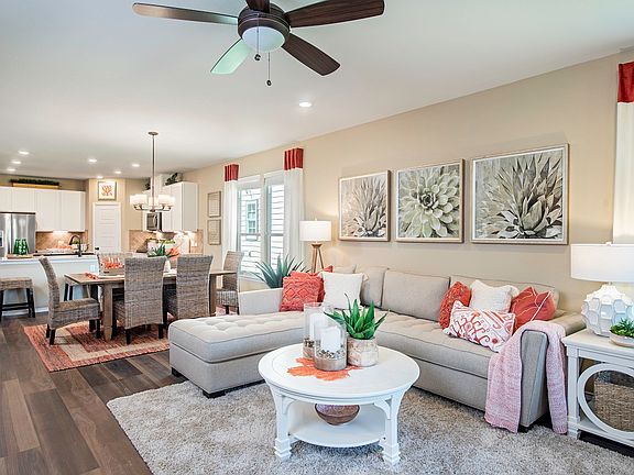 Plan 2089 Great Room as modeled at Stagecoach Crossing