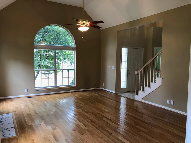 living room - view of front entrance door