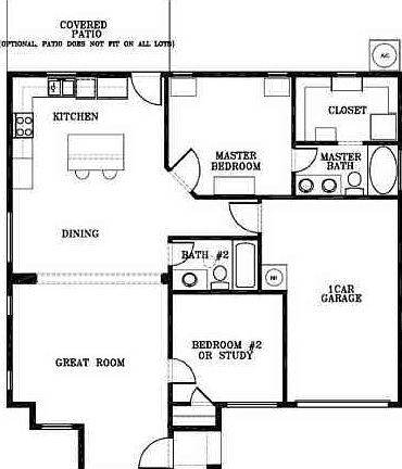 1143 SQ FT FLOORPLAN