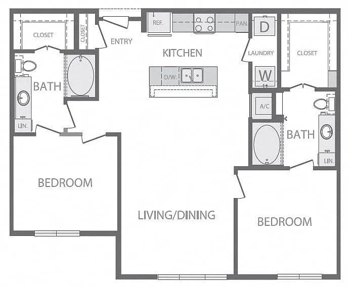 Floor plan B3 2Bed 2